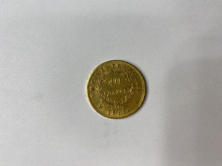 FRANCE - Pièce de 40 francs or, Napoléon Empereur, 1811 - Poids : 12,9 g