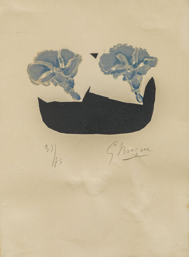 Georges BRAQUE (1882-1963) - Lettera amorosa, 1963 - Lithographie en couleurs s…