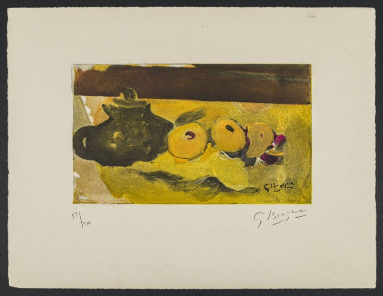 Georges BRAQUE(1882-1963) d'après - La nappe jaune, 1960 - Eau-forte en couleur…