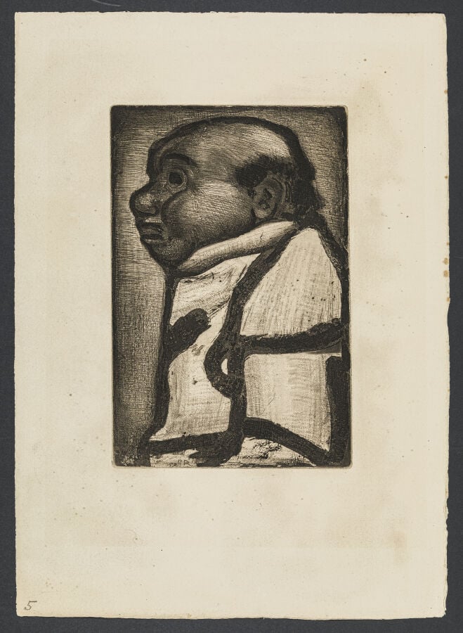 Georges ROUAULT (1871-1958) - Le bon électeur, 1932 - Eau-forte et aquatinte su…