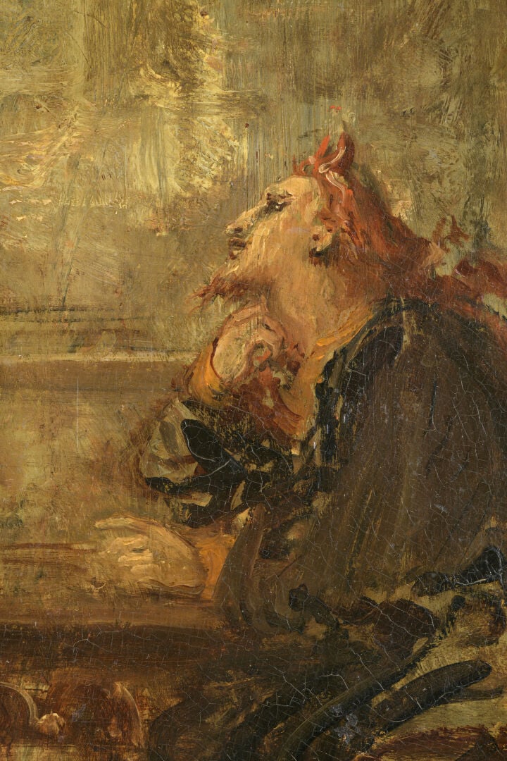 Gustave MOREAU (Paris, 1826-1898) - Faust et Méphistophélès - Panneau - H : 32…