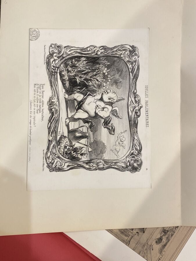 HONORÉ DAUMIER (1808-1879) Ensemble d'environ 11 planches dont : - Idylles parl…