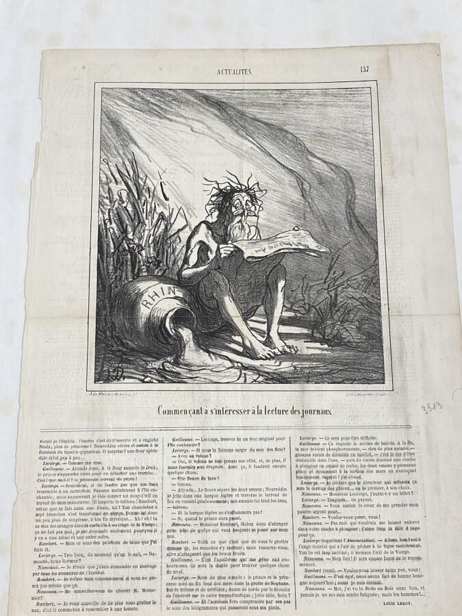 HONORÉ DAUMIER (1808-1879) - Ensemble de 14 planches : - T'as tord de vouloir a…
