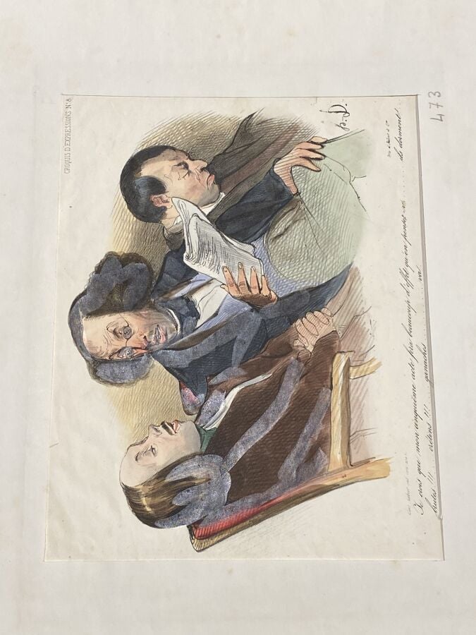 HONORÉ DAUMIER (1808-1879) - Ensemble de 22 planches dont 10 lithographies en c…
