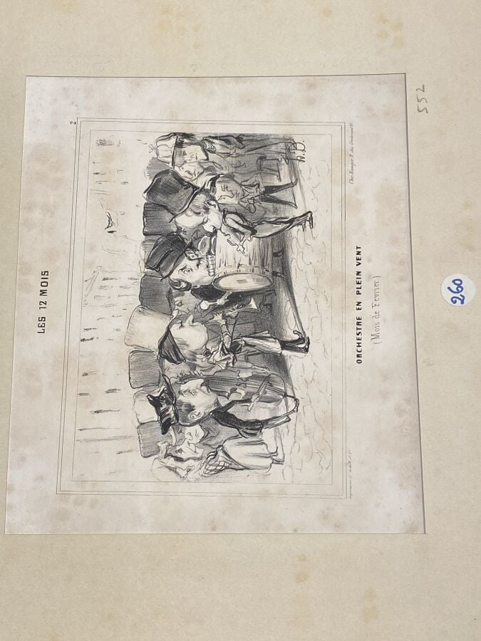 HONORE DAUMIER (1808-1879) - Ensemble de 9 lithographies sur vélin , Aubert, De…