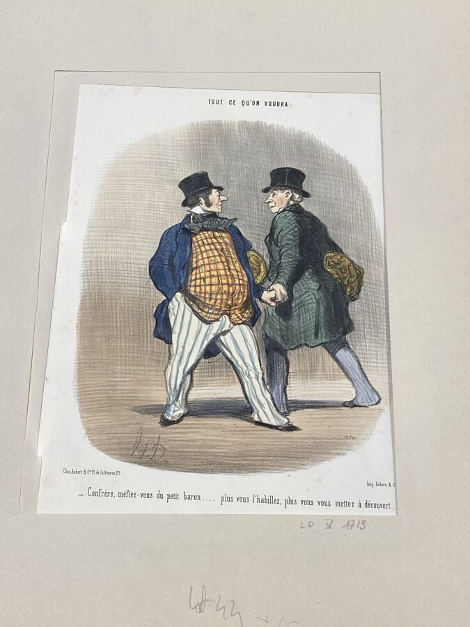 HONORÉ DAUMIER (1808-1879) - Ensemble de 9 planches dont : - Tout ce qu'on voud…