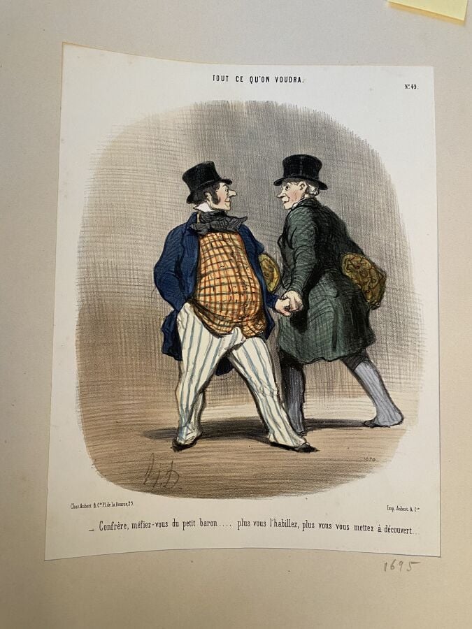 HONORÉ DAUMIER (1808-1879) - Ensemble de 9 planches dont : - Tout ce qu'on voud…