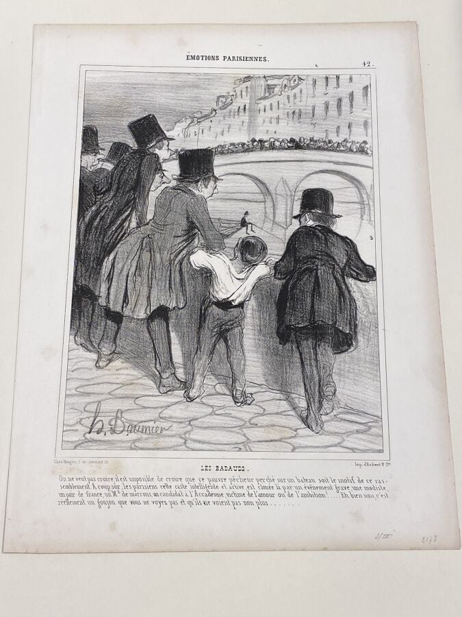HONORÉ DAUMIER (1808-1879) - Ensemble de 9 planches dont : - Visite matinale d'…