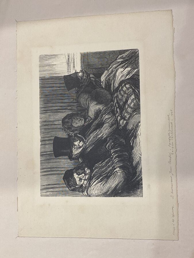 Honoré DAUMIER (1808-1879) (par et d'après) - Ensemble de 6 planches dont : - U…