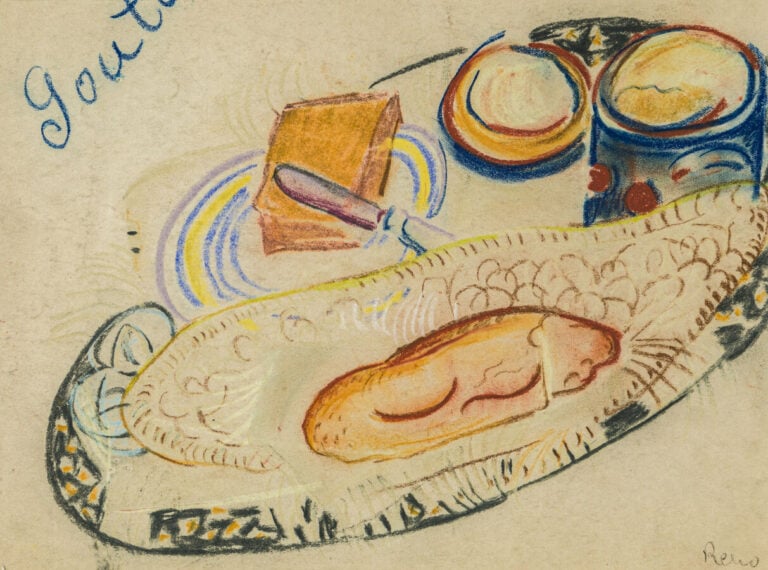 Irène RÉNO(1884-1953) Irena Hassenberg dit - (1884-1953) - Le gouter - Sanguine…