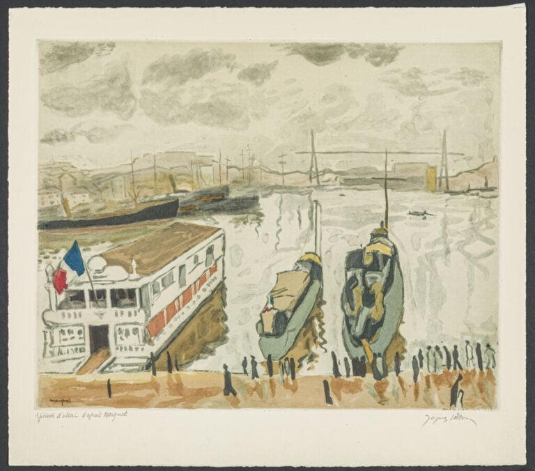 Jacques VILLON (1875-1963) - Albert MARQUET (1875-1947) d'après - Le vieux port…