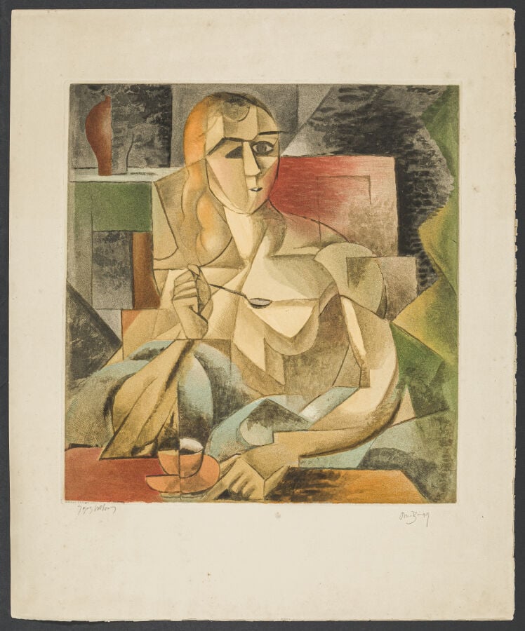 Jacques VILLON (1875-1963) - Jean METZINGER (1883-1956) d'après - La tasse de t…