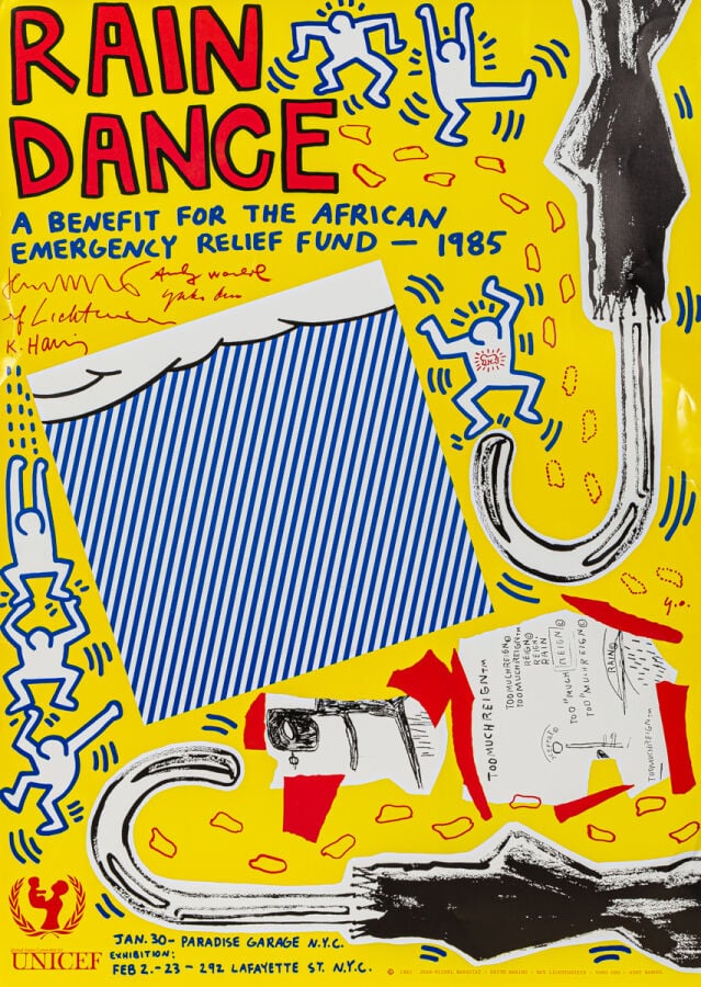 Jean-Michel BASQUIAT (1960-1988) - Affiche d'exposition galerie Yvon Lambert -…