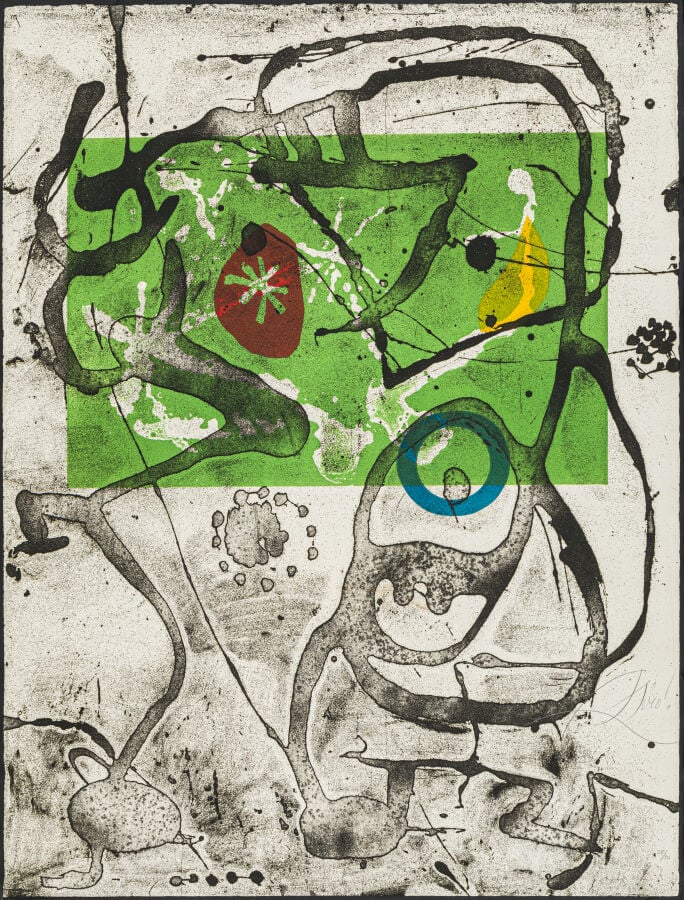 Joan MIRO (1893-1983) - Grans rupestres I, 1979 - Eau-forte en couleurs sur Gua…