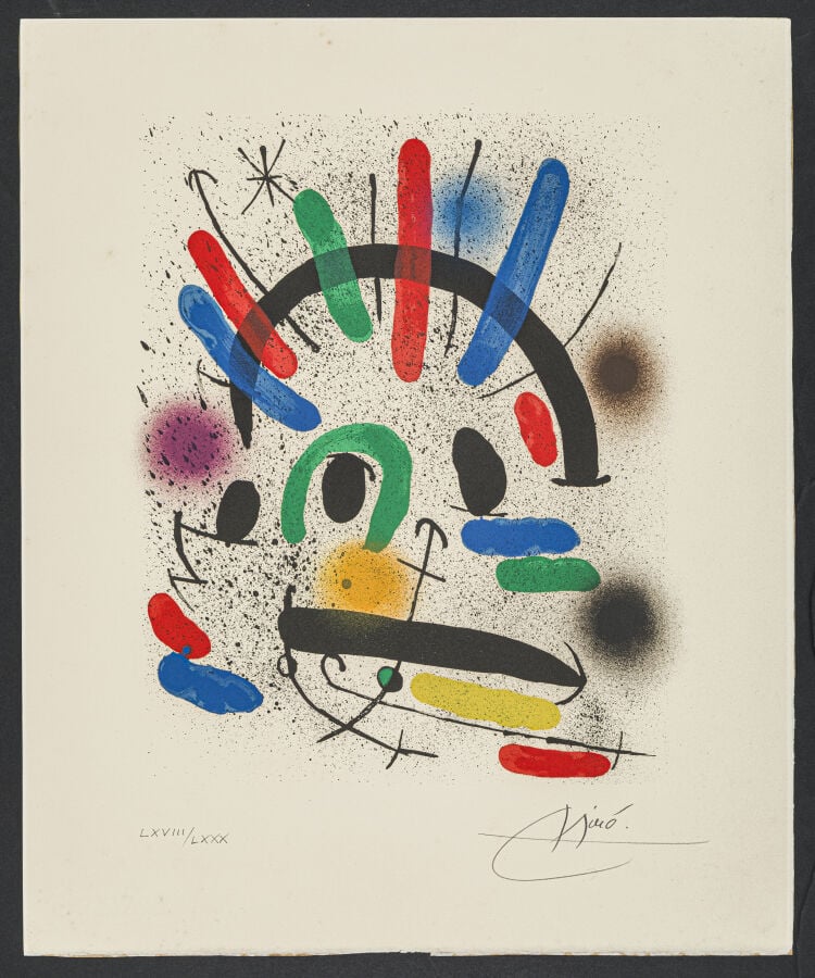 Joan MIRO (1893-1983) - Miró Lithographe 1, planche 5 - 1972 - Lithographie en…