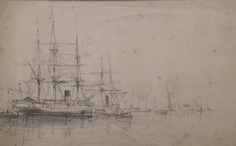 Joseph Alexandre GUICHARD (c. 1830-1877) - Ensemble de 6 oeuvres sur papier: -…