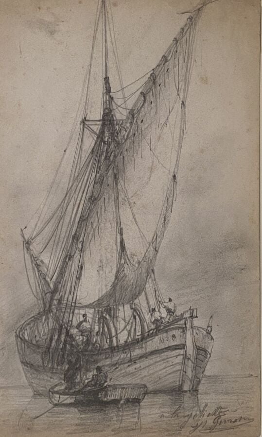 Joseph Alexandre GUICHARD (c. 1830-1877) - Ensemble de 6 oeuvres sur papier: -…
