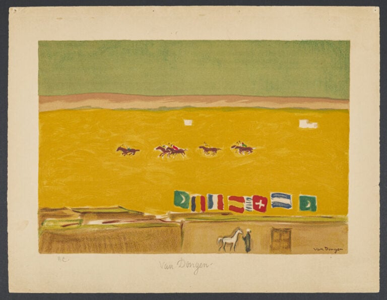 Kees VAN DONGEN (1877-1968) - Polo à Alexandrie circa 1955 - Lithographie en co…
