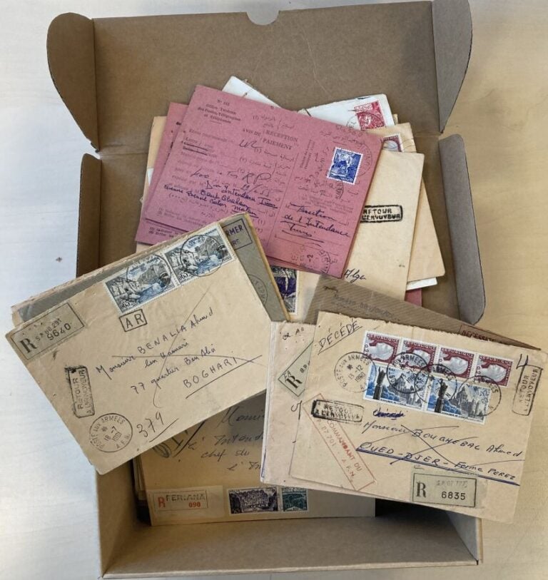 Lot de lettres des années 1950 à 1958, postes des armées françaises en AFN, acc…