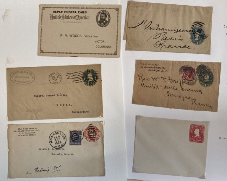 Lot de lettres et entiers postaux pays divers en 2 boîtes