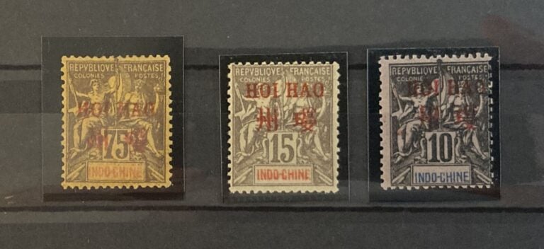 Lot de timbres d'Indochine Hoi-Hao tous états