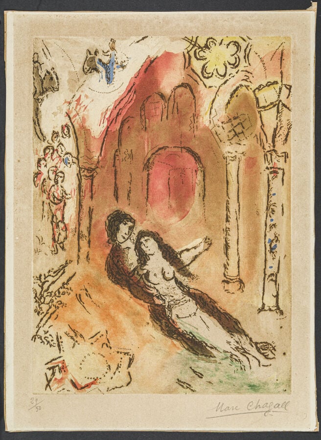 Marc CHAGALL (1887-1985) - Grenade de Paroles Peintes I 1962, - Eau-forte et aq…
