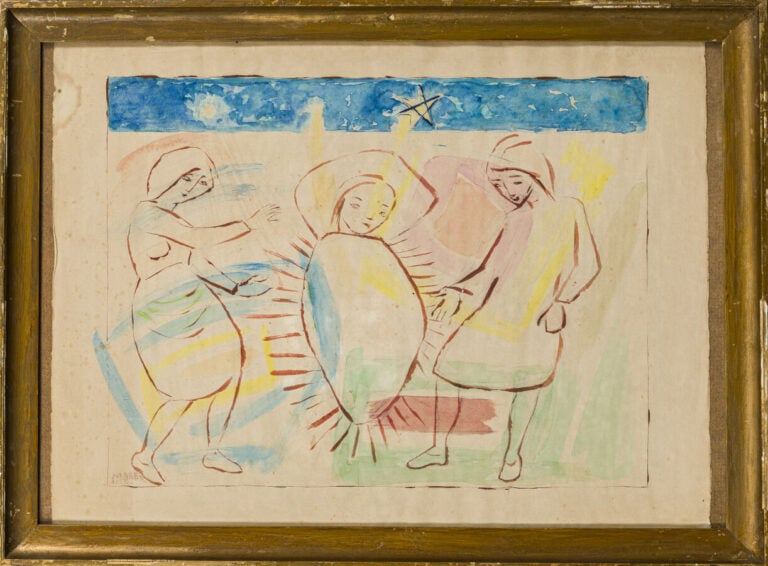 Marek SZWARC 1892-1958) - Nativité, 1952 - Aquarelle sur papier, signée et daté…