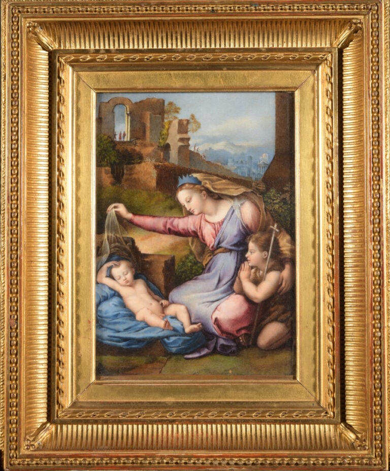 Marie-Joséphine BARET DU COUDERT (1832-?) - La Vierge à l'enfant avec le petit…