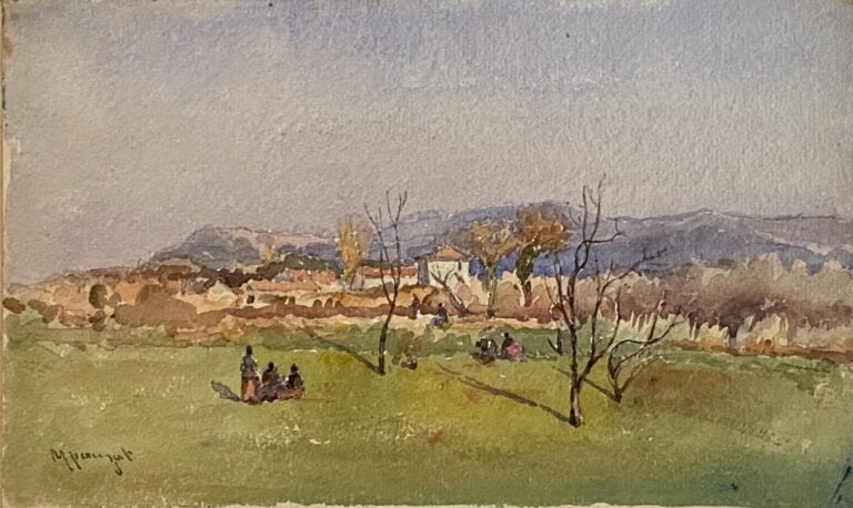 Marius PAUZAT (1832-1909) - Port de Marseille, - Aquarelle sur papier, signée e…