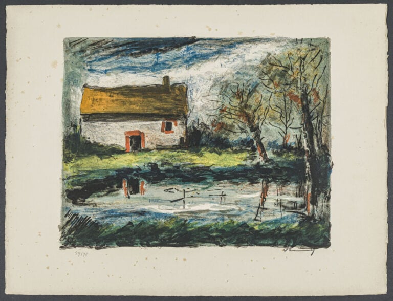 Maurice de VLAMINCK (1876-1958) - Paysage, 1958 - Lithographie en couleurs sur…