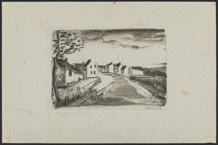 Maurice de VLAMINCK (1876-1958) - Rue à Hérouville, 1921 - Lithographie sur jap…