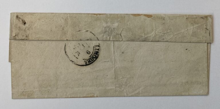 N° 3 sur lettre cachet type 12 Eymoutiers (81) du 8 janvier 1849, annulation à…