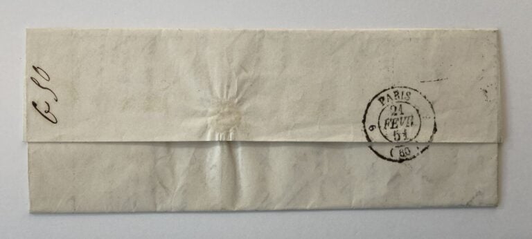 N°2 sur lettre obliération grille Paris pour Paris