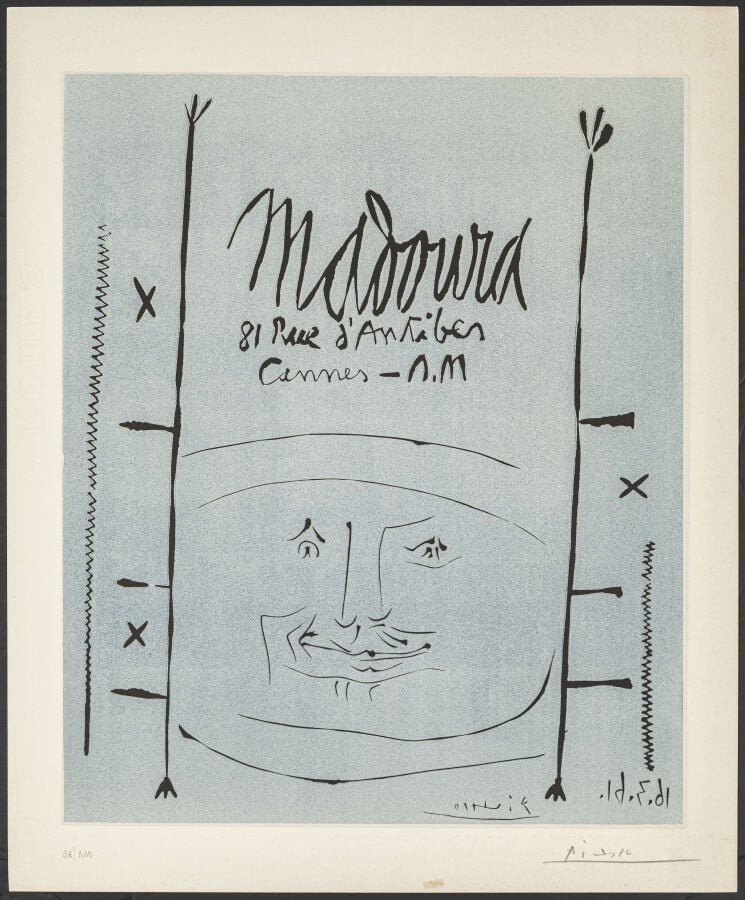 Pablo PICASSO (1881-1973) d'après - Madoura, 81 rue d'Antibes cannes-A-M, 16/3/…