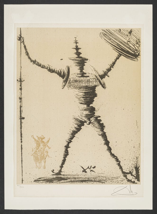 Salvador DALI (1904-1989) d'après - Don Quichotte et Sancho Panza, 1956-1957 -…