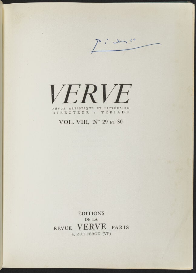 VERVE - VERVE : revue artistique et littéraire fondée à Paris en 1937 par le cr…