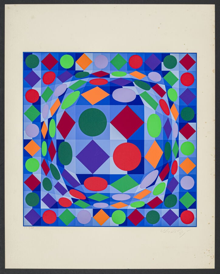 Victor VASARELY (1906-1997) - Composition - Sérigraphie en couleurs, signée et…