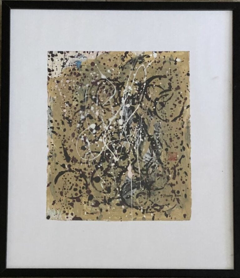 ZHANG HUA (1897-1970) (03611) - Composition abstraite - Technique mixte sur pap…