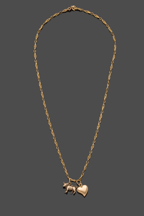 LOT en or jaune (750‰) comprenant : - - une CHAINETTE. Long. : 50 cm. Poids : 1…