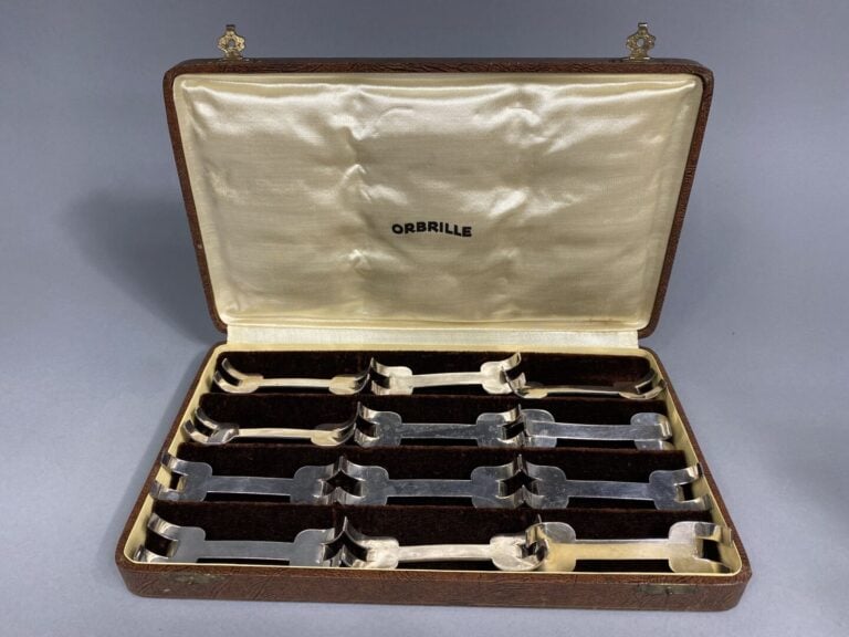 ORBRILLE - Ensemble de 12 porte-couteaux en métal argenté - L : 10 cm - On join…