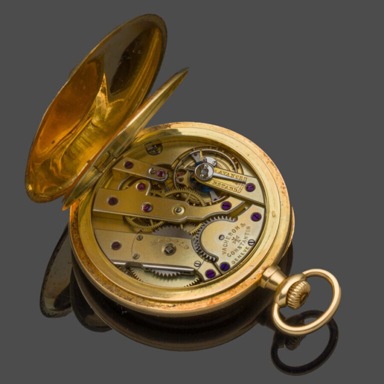 VACHERON & CONSTANTIN - MONTRE de POCHE en or jaune (750‰) uni. Cadran mat doré…