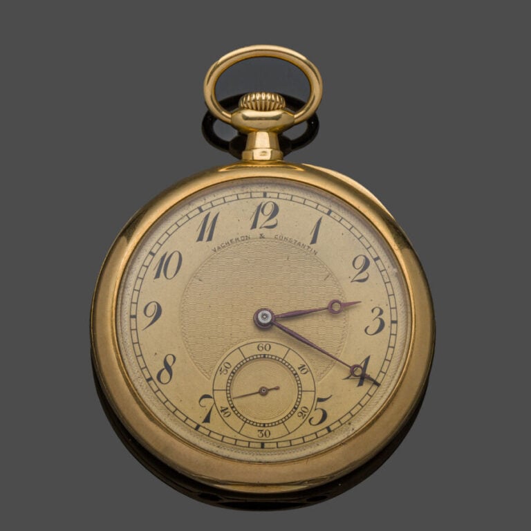 VACHERON & CONSTANTIN - MONTRE de POCHE en or jaune (750‰) uni. Cadran mat doré…