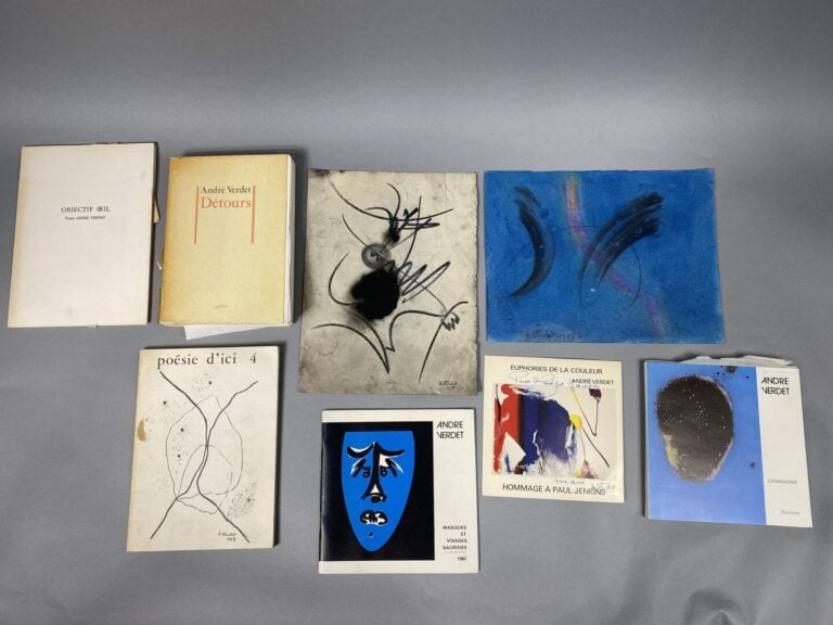 André VERDET(1913-2004) - Ensemble de livres certains dédicacés, estampes et te…