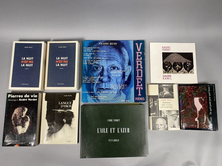 André VERDET(1913-2004) - Ensemble de livres certains dédicacés, estampes et te…