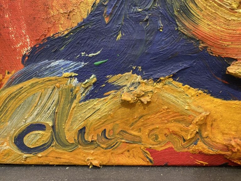 Ecole du XXe siècle - Portrait - Huile sur toile - Porte une signature en bas à…