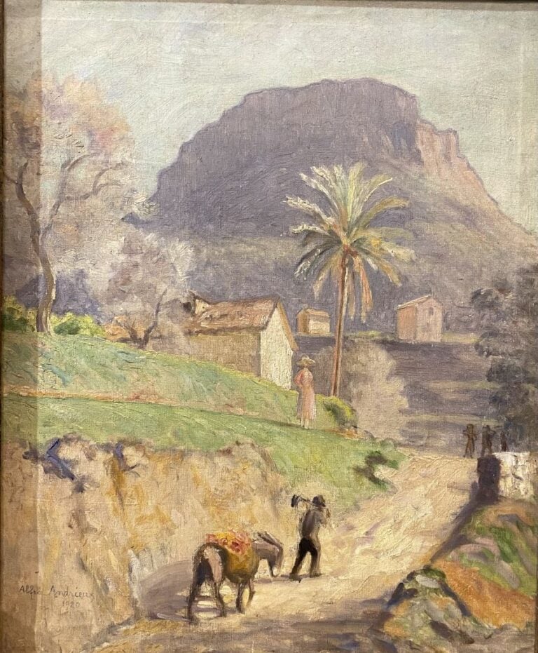 Ensemble de tableaux dont huile sur toile, huile sur carton ou bois comprenant…