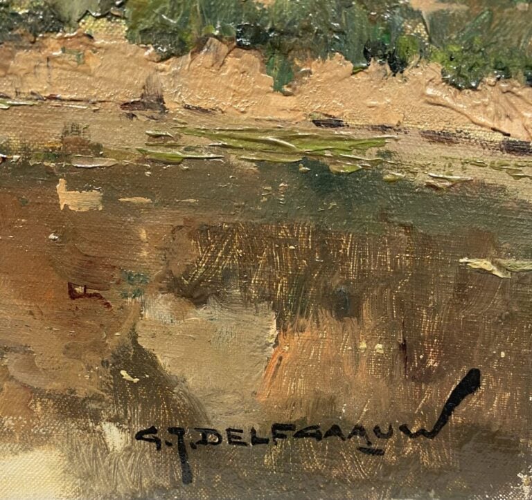 Gerardus Johannes DELFGAAUW [hollandais] (1882-1947) - Ville en bord de rivière…