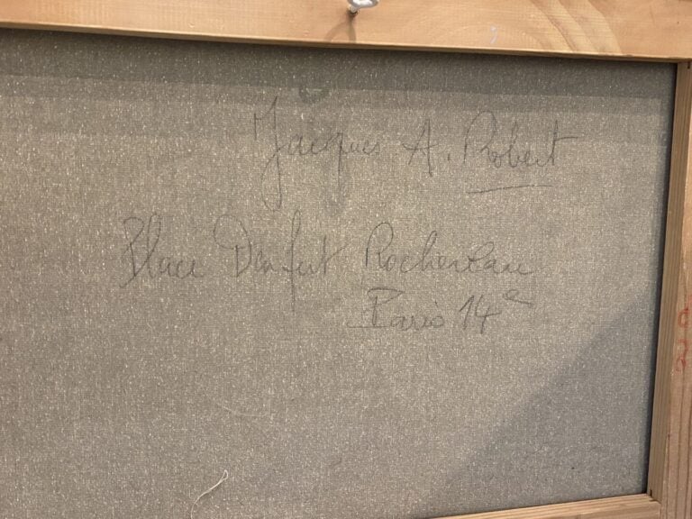 Jacques A ROBERT - Place Dufourt Rochereau - Huile sur toile - Signée en bas à…