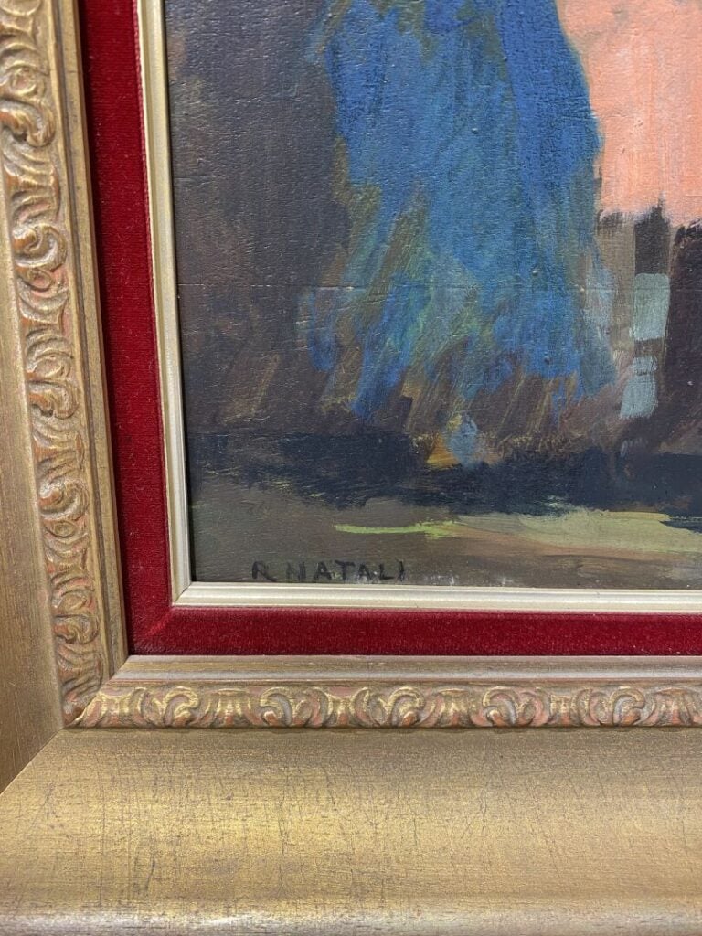 Renato NATALI (1883-1979) - Preghiera - Scène de prière - Huile sur panneau - S…