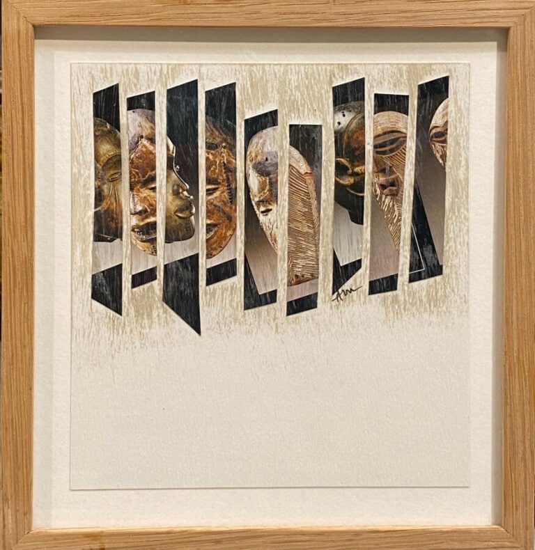 Anne MERLET - Lot de 5 collages divers - Dimensions diverses - - Lot à retirer…